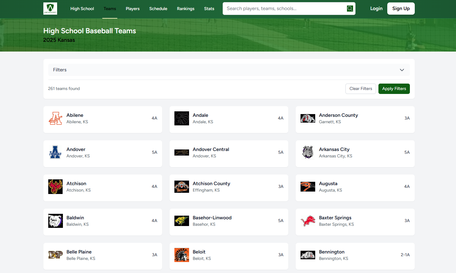 Amyosport Teams