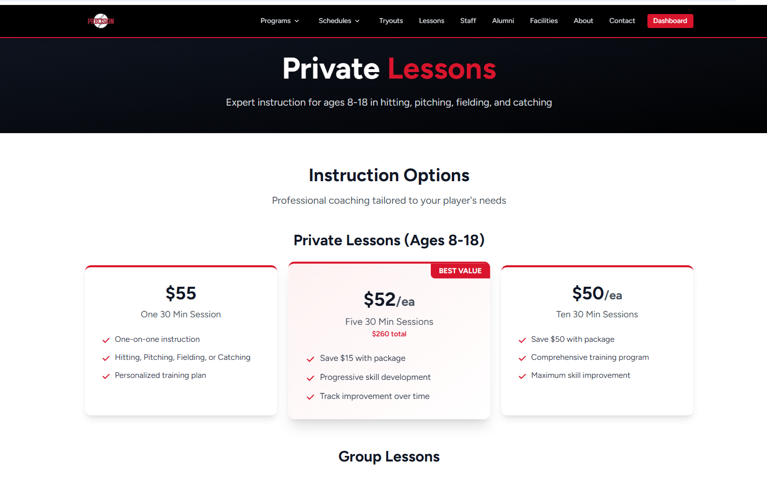 Precision Lessons
